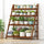 Plant Stand Outdoor Indoor Garden Wood Bamboo Shelf Folding 100CM Length