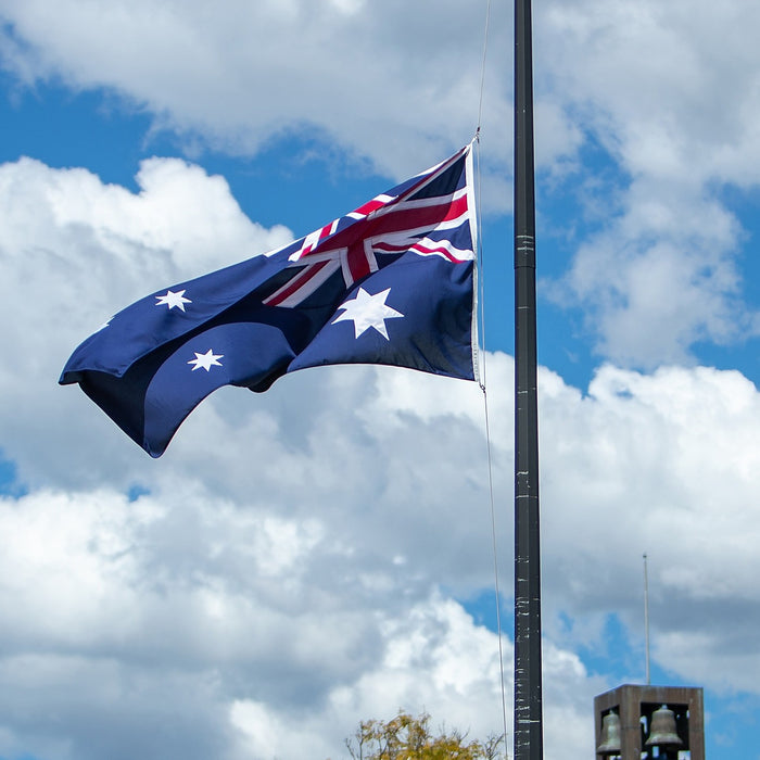 Australian Flag Heavy Duty Woven Spun Poly Australia Flag Metal Clips