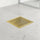 10 x 10cm Square Shower Drain with Grid Pattern Grate – Brushed Gold Stainless Steel