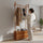 165x70cm Clothes Rack Stand with Storage Shelves – Modern Coat Tree in Dark Wood