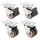 50mm Swivel Caster Wheels Set of 4 with Brakes Twin Wheel Design