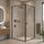 Semi-Frameless Shower Screen – Dust Brown, Front: (82~90)x195cm, Side: (89~92)x195cm