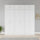 240x240cm 6-Door White Steel Shelf Wardrobe with White Handle Storage Cabinet