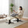 Massage Chair Recliner – Cream PU Leather Chair with Ottoman & Remote