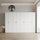 320x200cm 8-Door White Steel 2 Hanging and 2 Shelf Wardrobe with White Handle Storage Cabinet