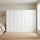 320x200cm 8-Door White Steel Shelf Wardrobe with White Handle Storage Cabinet