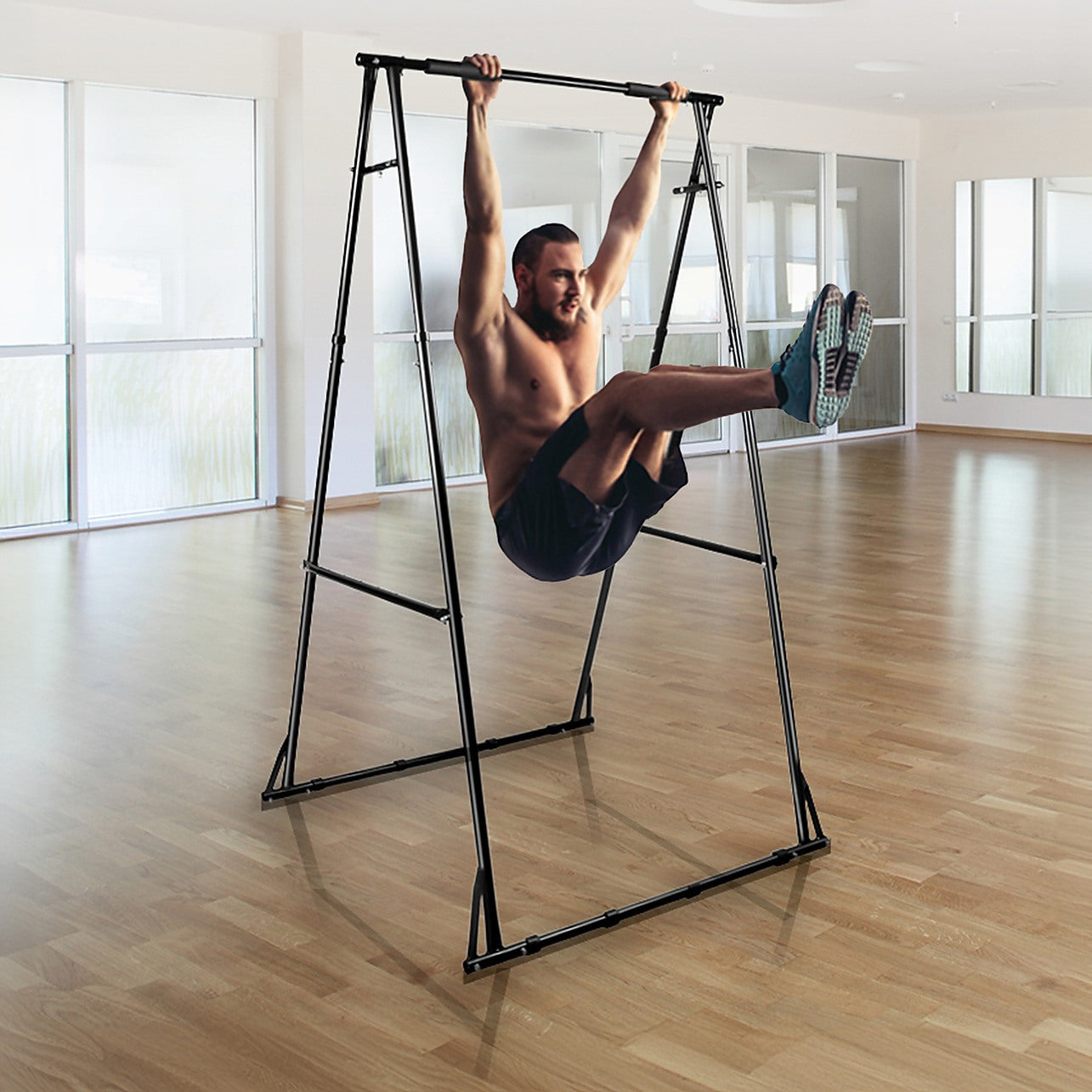 Free Standing Pull Up Bar Foldable Free Standing Pull Chin Up Bar
