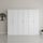 240x200cm 6-Door White Steel Shelf Wardrobe with White Handle Storage Cabinet