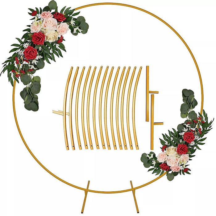 250cm Round Balloon Arch Frame Stand Gold