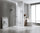 100x110cm Double Door Corner Shower Screen – Black Wall U-Brackets, Brass Hinges & Round Knob Handle