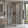 Semi-Frameless Shower Screen – Gunmetal, Front: (74~82)x195cm, Side: (98~101)x195cm