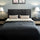 Double Black PU Leather Bed Headboard Bedhead