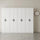 320x200cm 8-Door White Steel Hanging Wardrobe with Black Handle Storage Cabinet