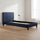 Single Size Bed Frame with Headboard – Blue PU Leather