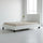 King Single Size Bed Frame with Headboard – White PU Leather