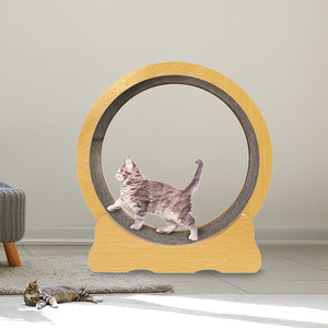 Cat Running Wheel w/ Carpet Runway Cat Exercise Wheel for Fitness Cat Treadmill 