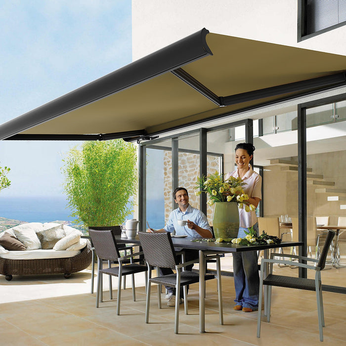 Retractable Heavy Duty Cassette Awning 4x3m Beige