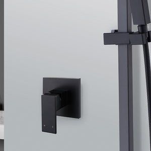 Polished Black Bathroom Shower Wall Mixer w/ WaterMark 