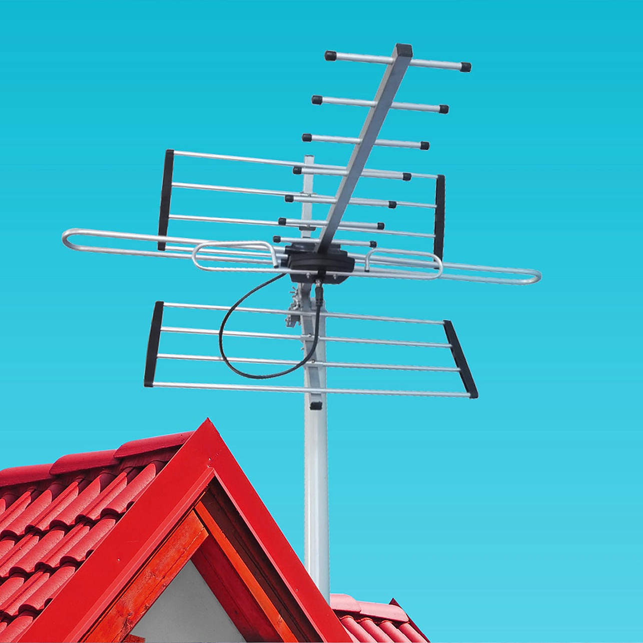 Vhf Fm Radio Antenna Amplifier Digital TV Outdoor Antenna Aerial