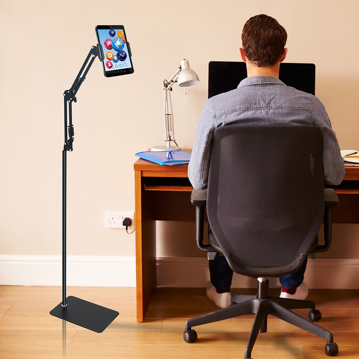 Hands Free Floor Stand Adjustable Bed Clip Holder For Tablet iPad iPhone Switch