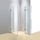 120 x 100cm Frameless 10mm Glass Shower Screen By Della Francesca CHROME Hardware,SQUARE Handle