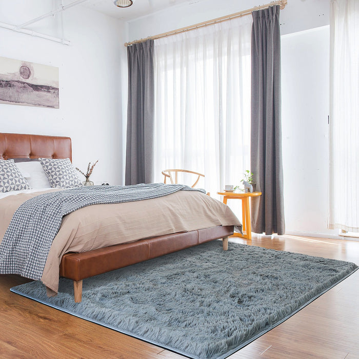 230x200cm Floor Rugs Large Shaggy Rug Area Carpet Bedroom Living Room Mat Grey