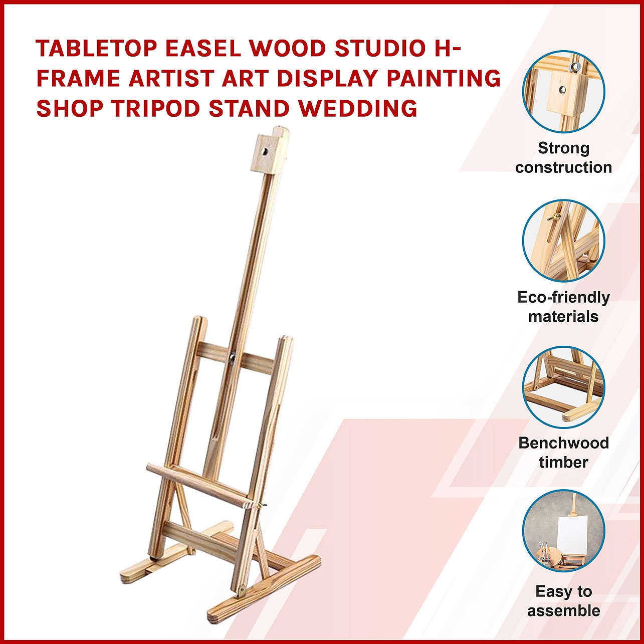 Pine Wood Easel Artist Art Display Painting Shop Tripod Stand Wedding -  Games & Hobbies > Games