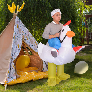 Chicken Fancy Dress Inflatable Suit -Fan Operated Costume