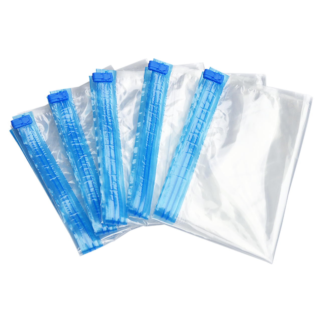 6 Pcs Roll Up Vacuum Storage Bags Space Saver Seal Clear