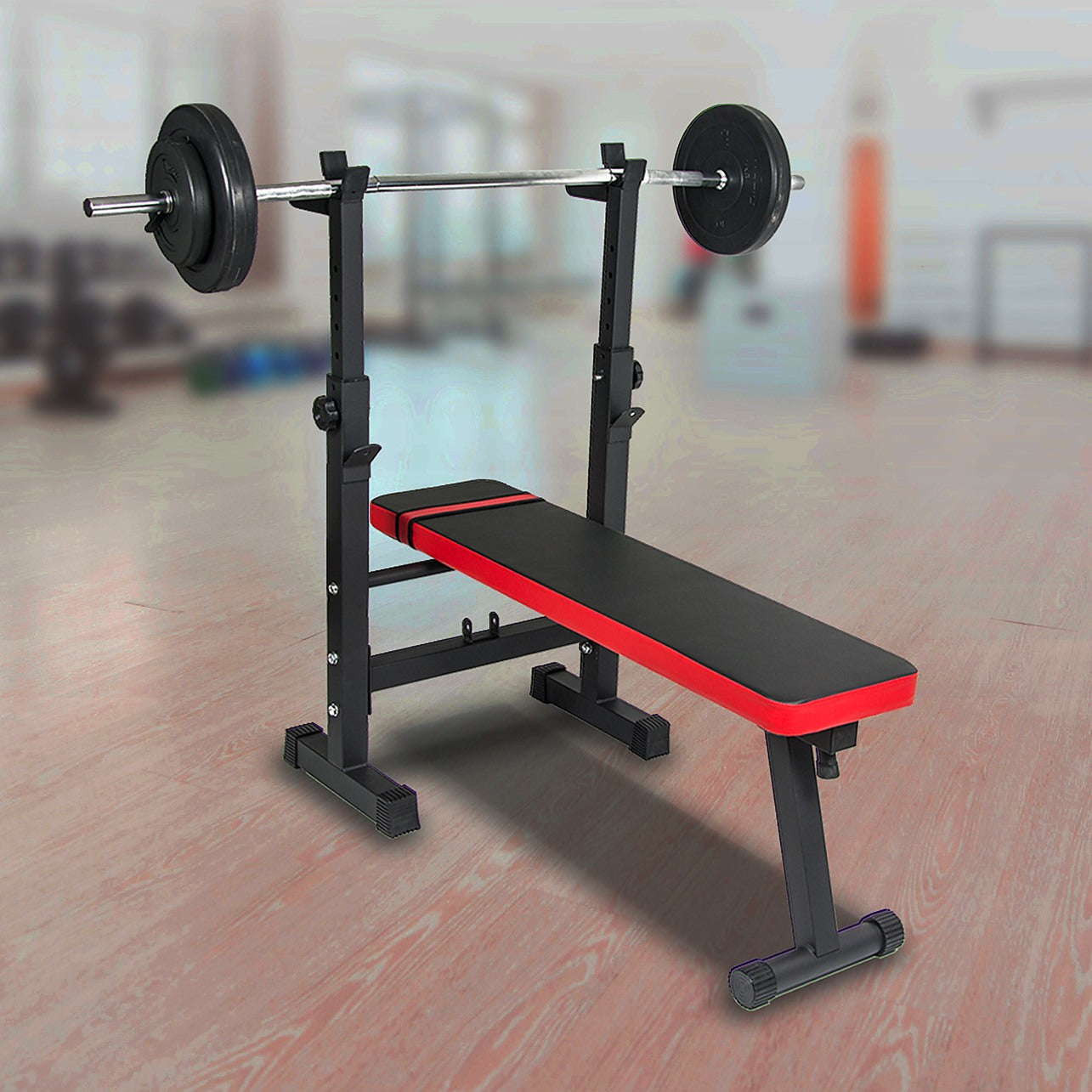 V Fit Foldaway Gym Bench Weight Lifting Bench Exercises Folding