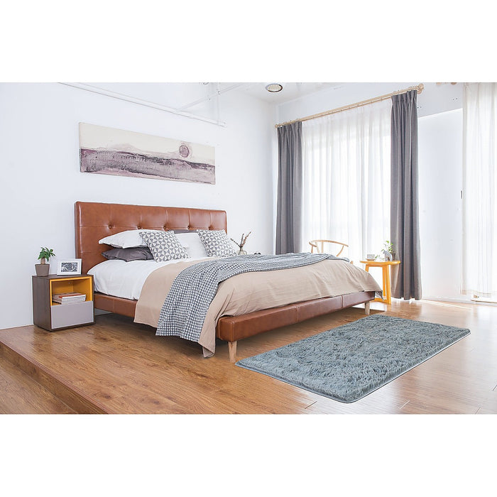 200x140cm Floor Rugs Large Shaggy Rug Area Carpet Bedroom Living Room Mat Grey