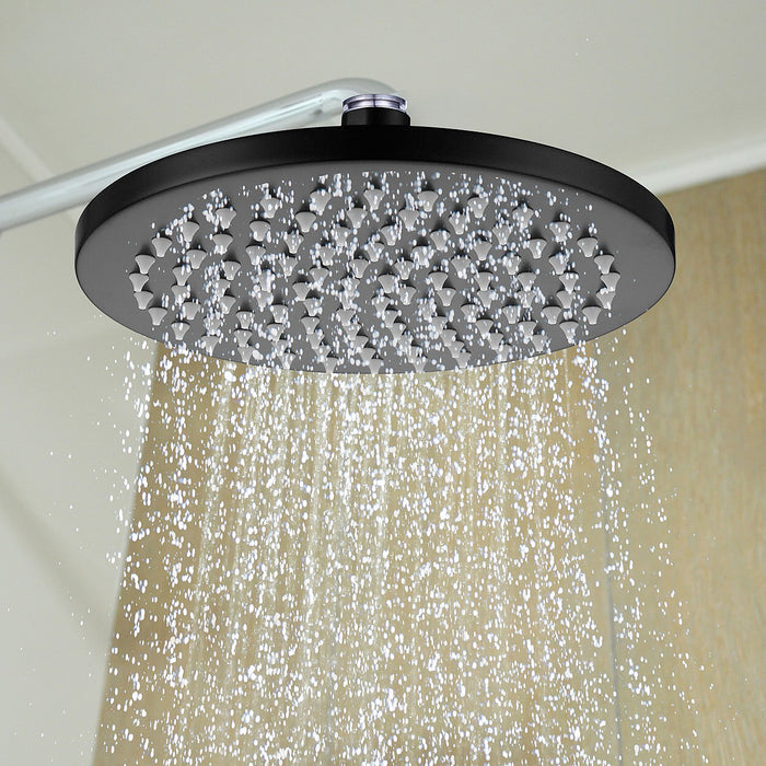 200mm Shower Head Round 304SS Electroplated Matte Black Finish