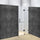 110 x 200cm Wall to Wall Frameless Shower Screen in Black Hardware with Round Handle