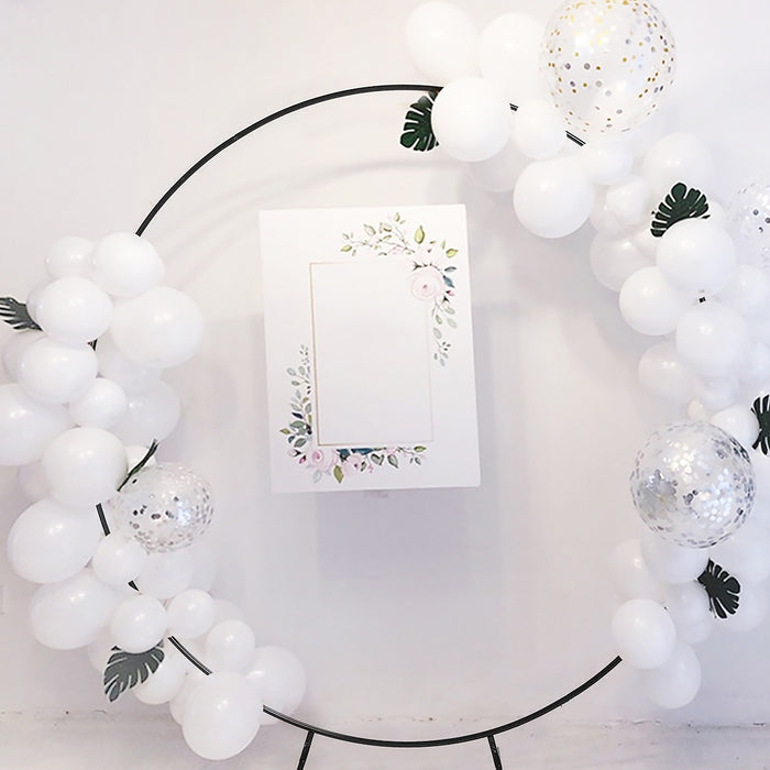 2M Wedding Hoop Round Circle Arch Backdrop Flower Display Stand Frame Background Black